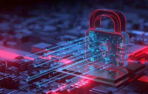 giant lock over internal computer hardware